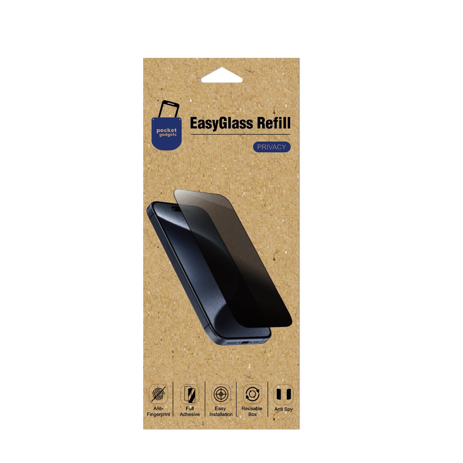 iPhone 12 Panzerglas - Privacy / EasyGlass Refill
