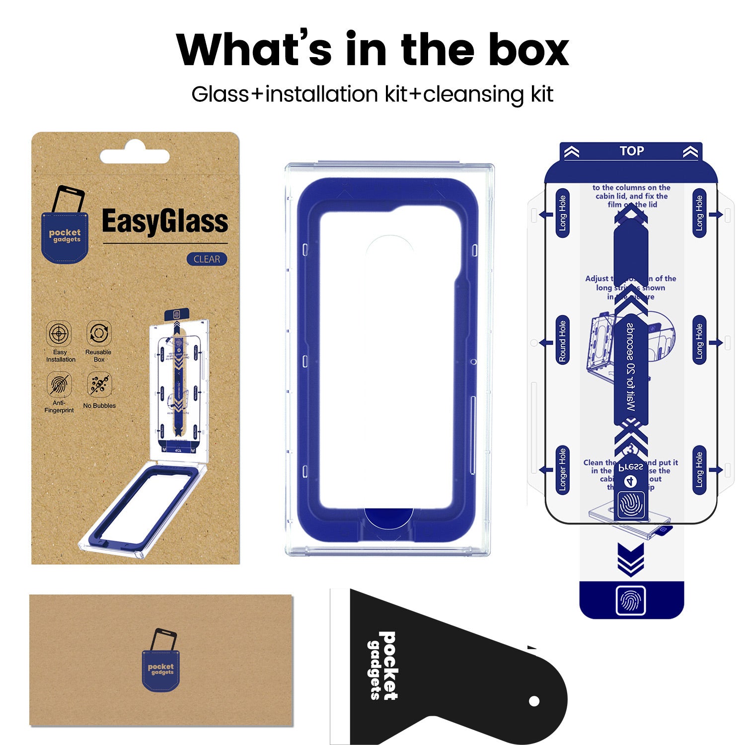 iPhone 13 Mini Panzerglas - Klar / EasyGlass Set