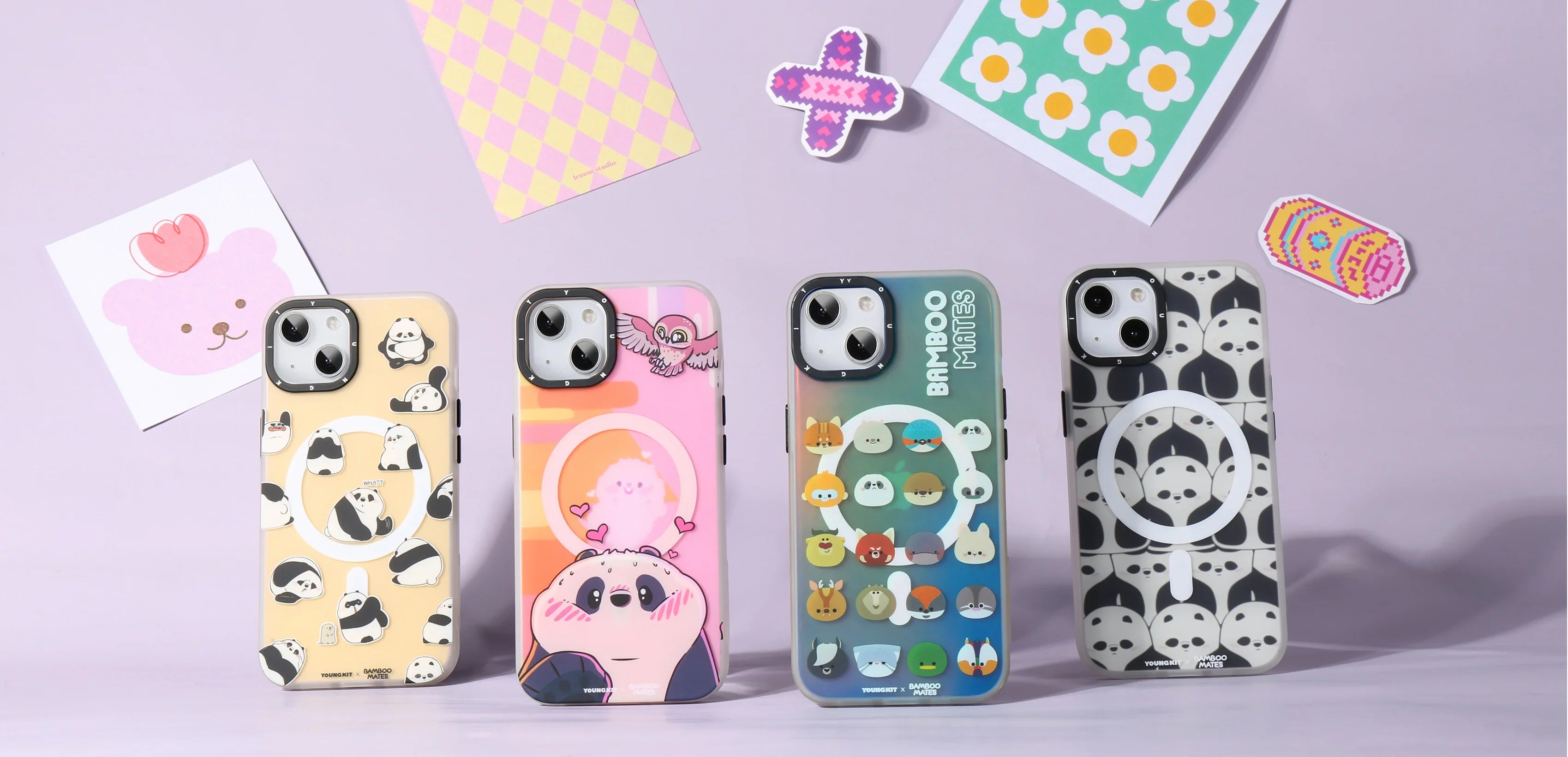 iPhone 13 Pro Max Hülle YOUNGKIT Lovely Cute Panda MagSafe / Black