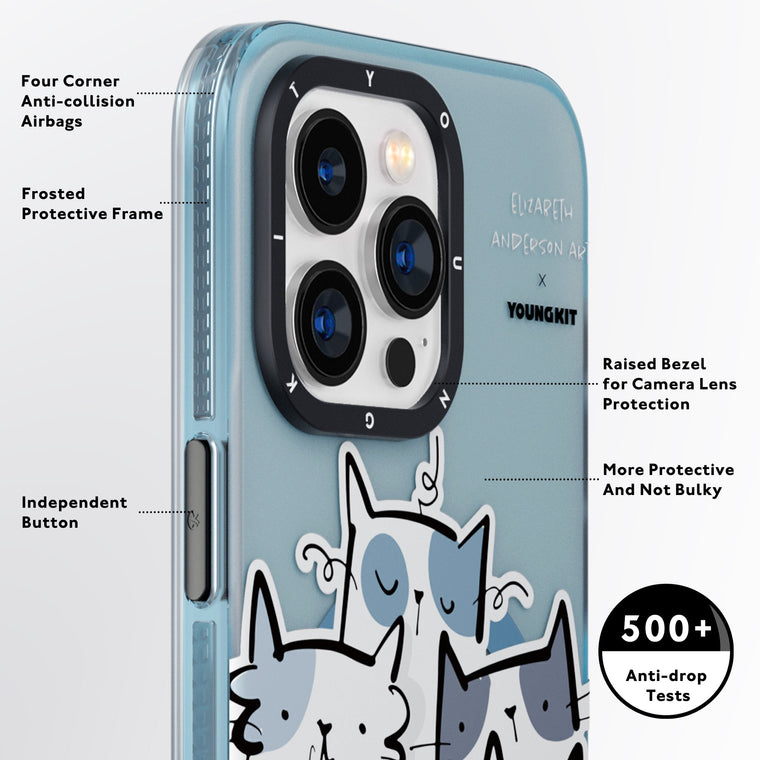 iPhone 14 Pro Hülle YOUNGKIT X Elizabeth Anderson Art Cat Sea MagSafe Luxury Designer Brand