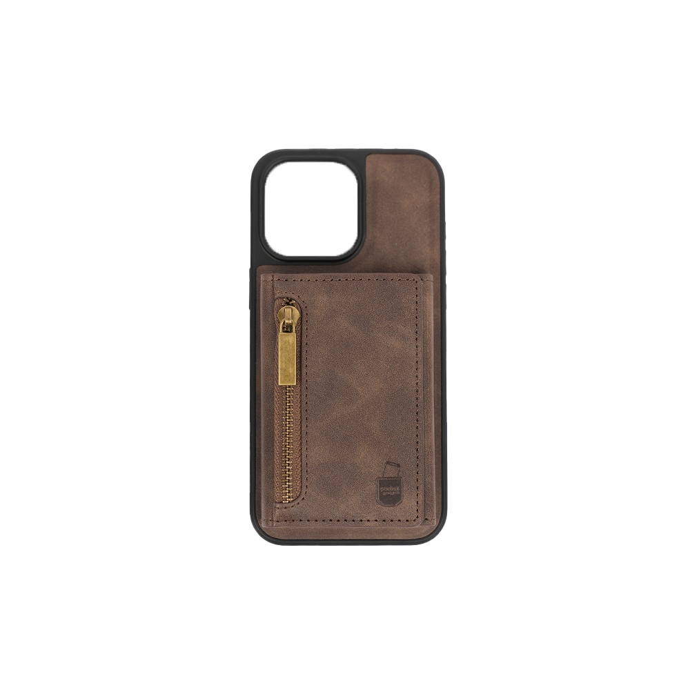 iPhone 12 Pro Max Hülle und Portemonnaie Set Premium Kunstleder MagSafe / Napoli – Brown