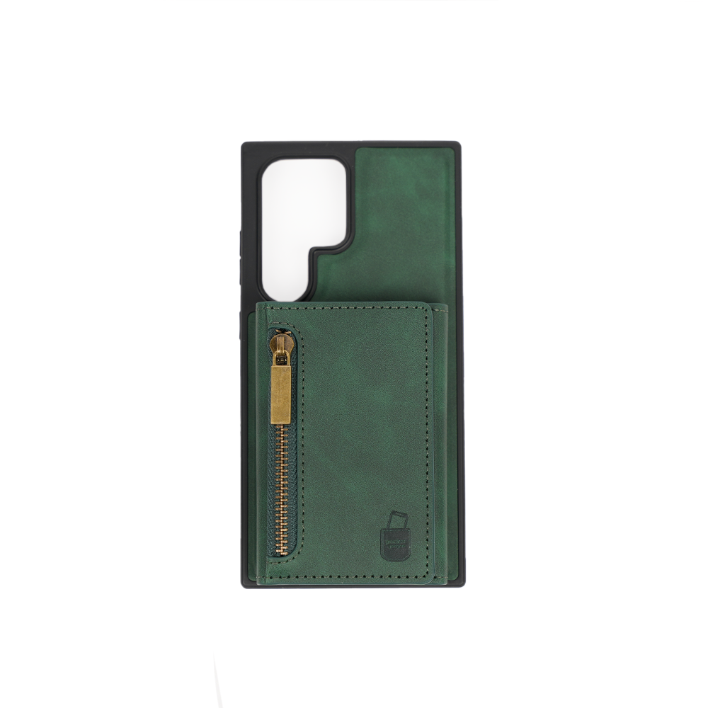 Samsung Galaxy S23 + Hülle und Portemonnaie Set Premium Kunstleder MagSafe / Napoli – Green