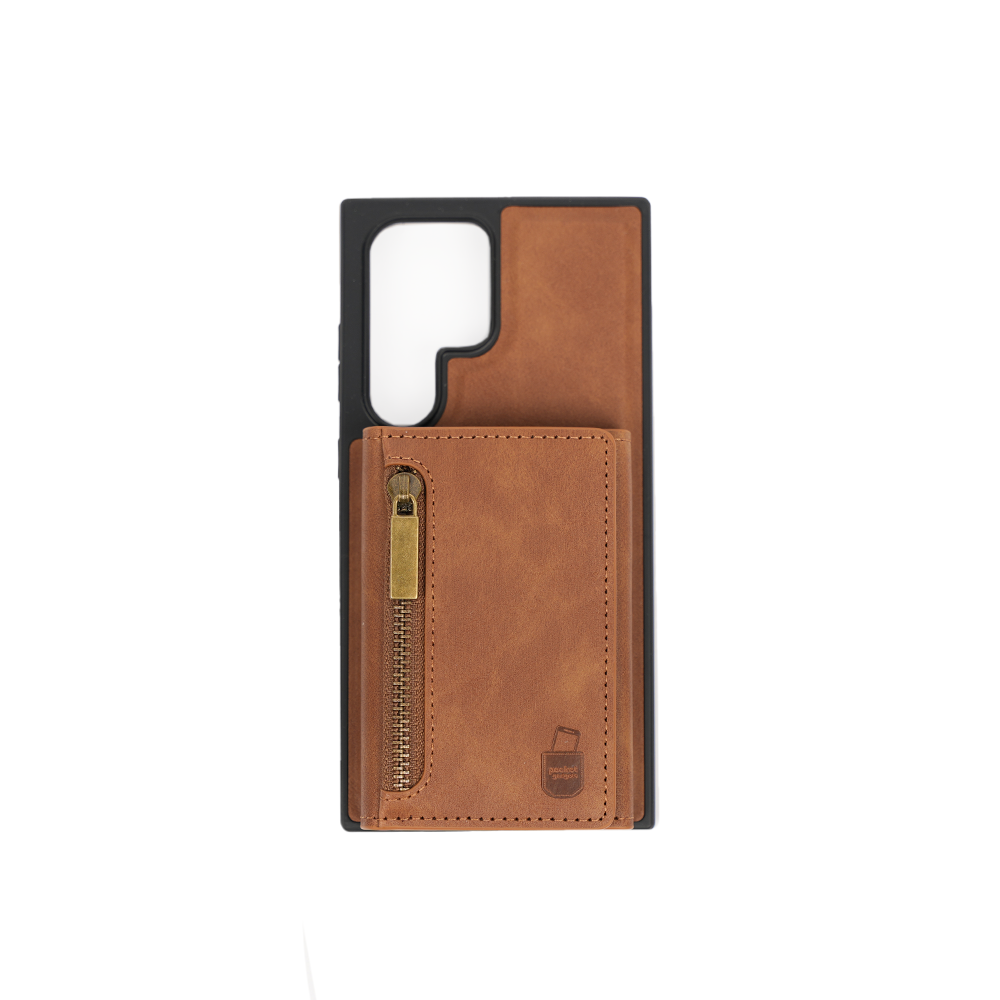 Samsung Galaxy S24 + Hülle und Portemonnaie Set Premium Kunstleder MagSafe / Napoli – Ocher