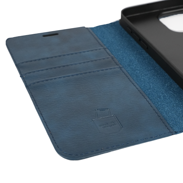 iPhone 13 Etui Hülle Flip Cover Premium Kunstleder Magnetisch Kartenhalter / Milano – Blue iPhone