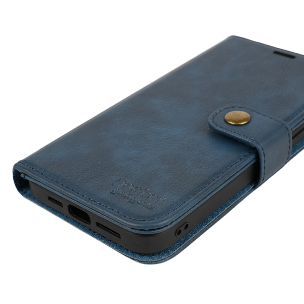 iPhone 13 Etui Hülle Flip Cover Premium Kunstleder Magnetisch Kartenhalter / Milano – Blue iPhone