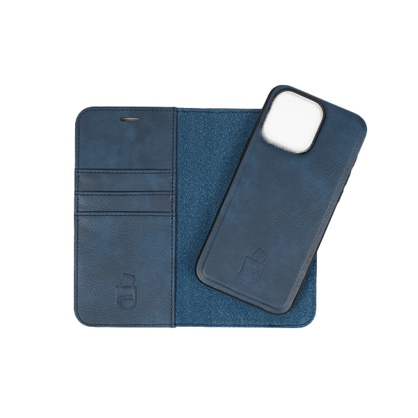 iPhone 13 Etui Hülle Flip Cover Premium Kunstleder Magnetisch Kartenhalter / Milano – Blue iPhone