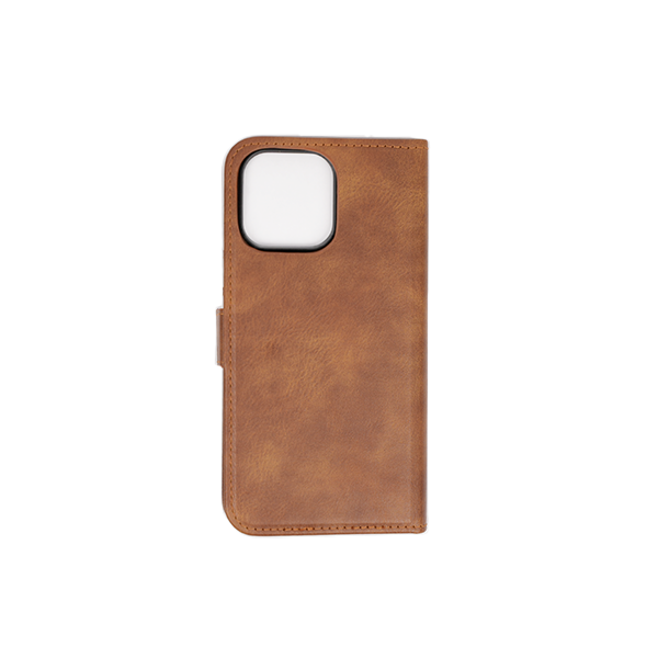 iPhone 15 Pro Max Etui Hülle Flip Cover Premium Kunstleder Magnetisch Kartenhalter / Milano – Brown iPhone