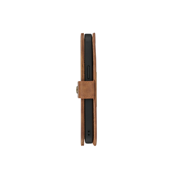 iPhone 14 Plus Etui Hülle Flip Cover Premium Kunstleder Magnetisch Kartenhalter / Milano – Brown iPhone