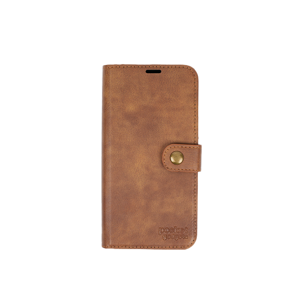 iPhone 15 Pro Max Etui Hülle Flip Cover Premium Kunstleder Magnetisch Kartenhalter / Milano – Brown iPhone
