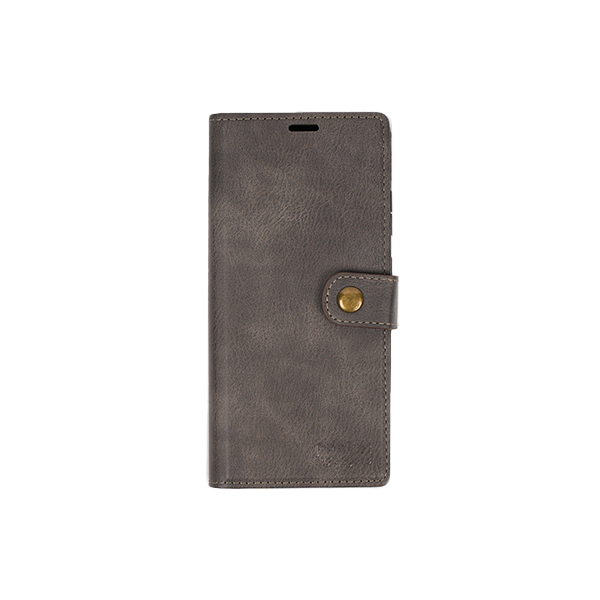 Samsung Galaxy S23 Ultra Flip Cover Case Etui Hülle Premium Kunstleder Magnetisch Kartenhalter / Milano – Gray Samsung