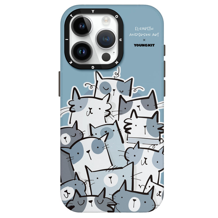 iPhone 15 Hülle YOUNGKIT X Elizabeth Anderson Art Cat Sea MagSafe Luxury Designer Brand