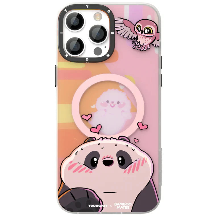 iPhone 13 Pro Hülle YOUNGKIT Lovely Cute Panda MagSafe / Pink