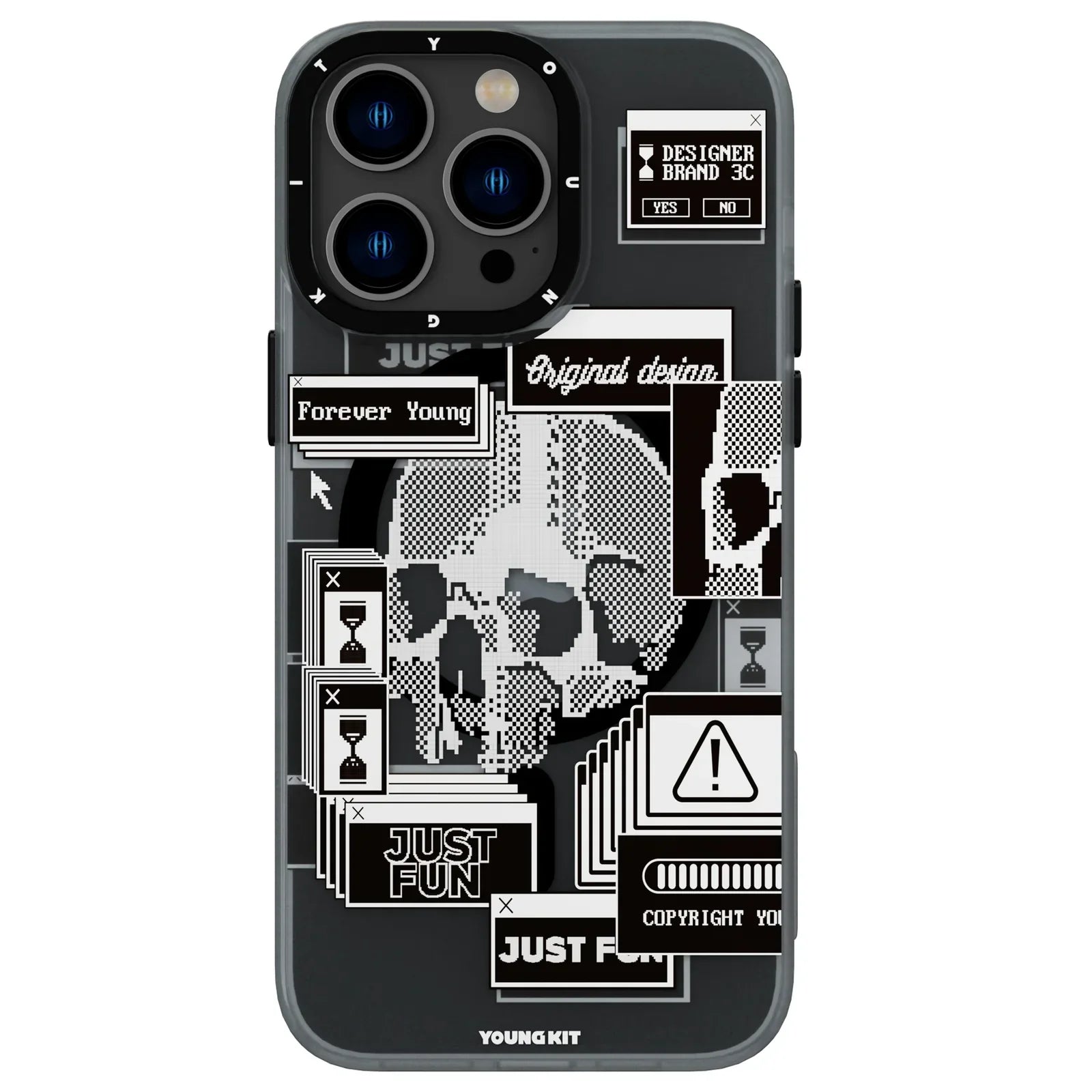 iPhone 12 Case Elegant Clear Hybrid TPU - Acrylic / Montreal - Black