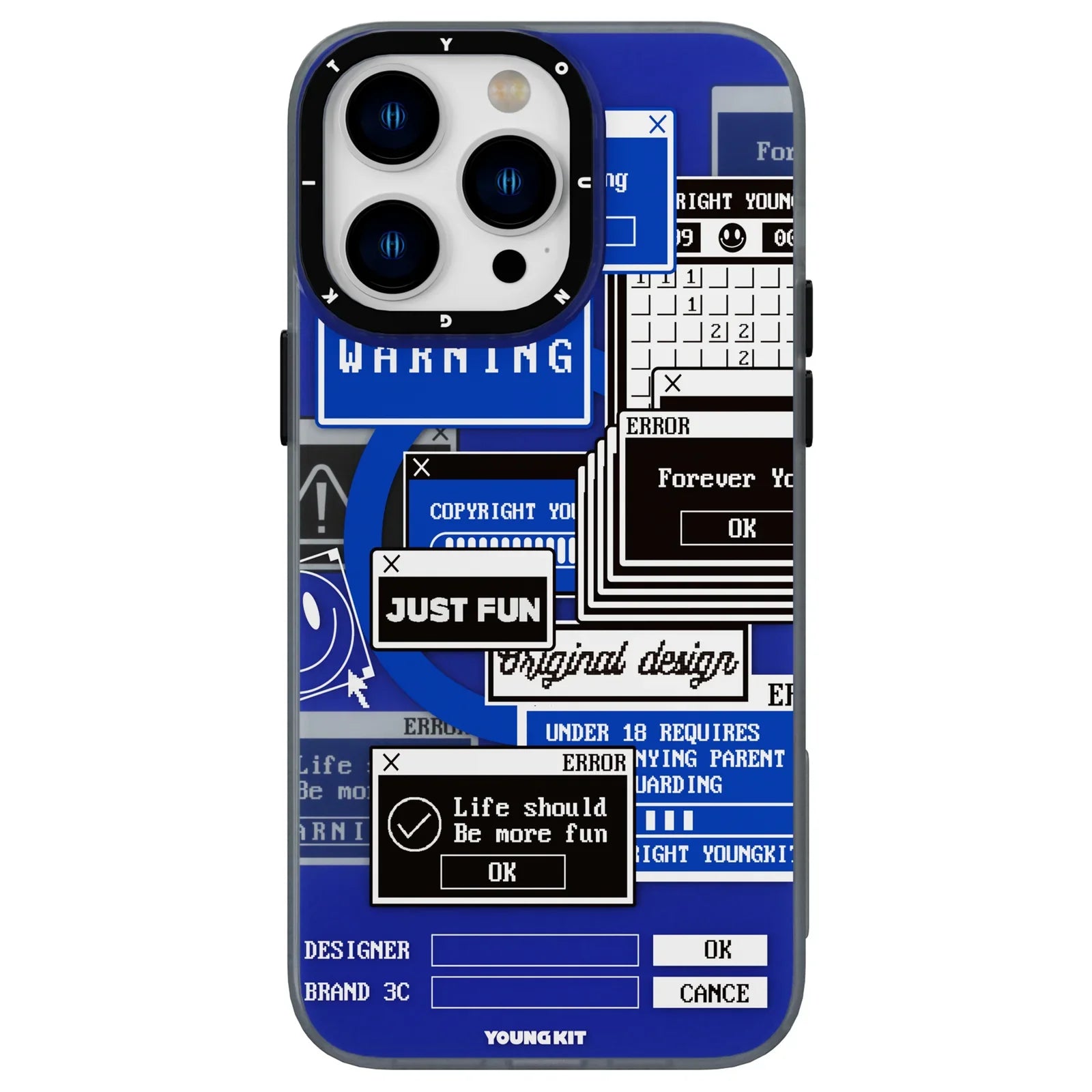 iPhone 14 Hülle YOUNGKIT AI-Inspired Source Code Magsafe / Blue