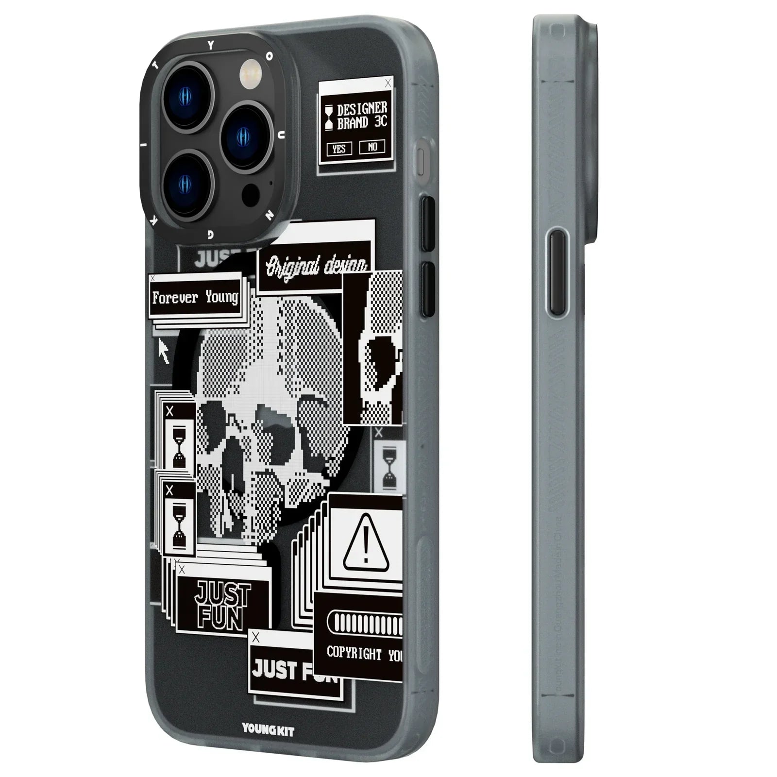 iPhone 12 Case Elegant Clear Hybrid TPU - Acrylic / Montreal - Black