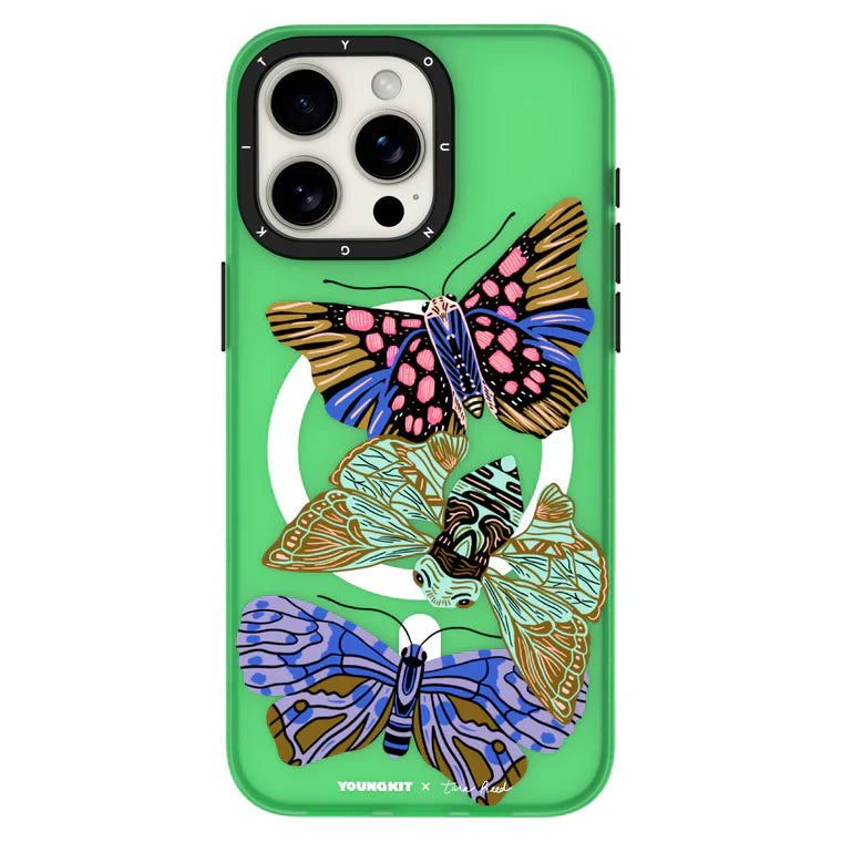 iPhone 14 Pro Hülle YOUNGKIT X Tara Reed Vibrant Flora And Fauna MagSafe / Green