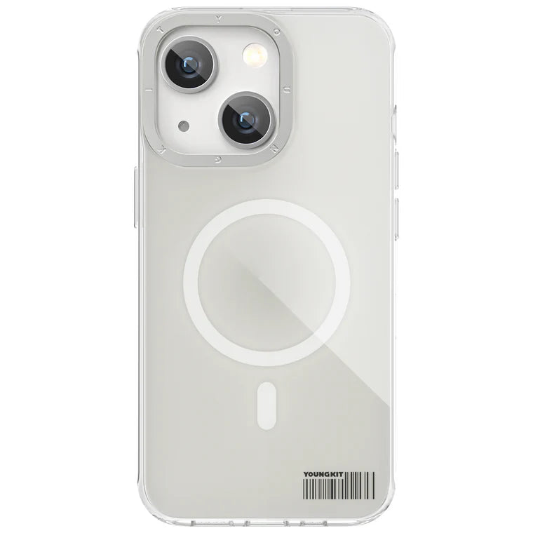 iPhone 14 Hülle YOUNGKIT Transparent Liuli Mirror Magsafe / White