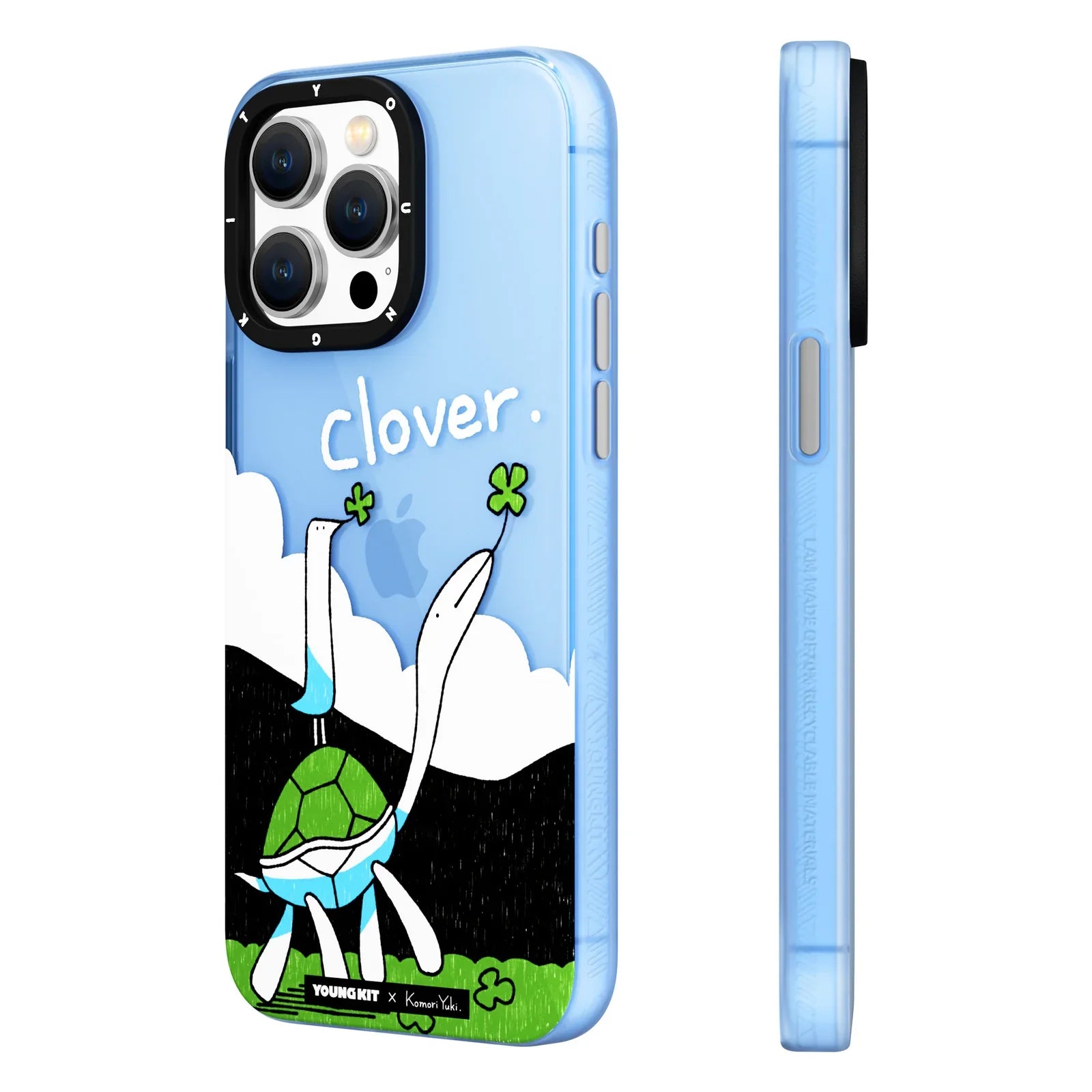 iPhone 15 Hülle YOUNGKIT X @KomoriYuki Green Flora and Fauna / Blue