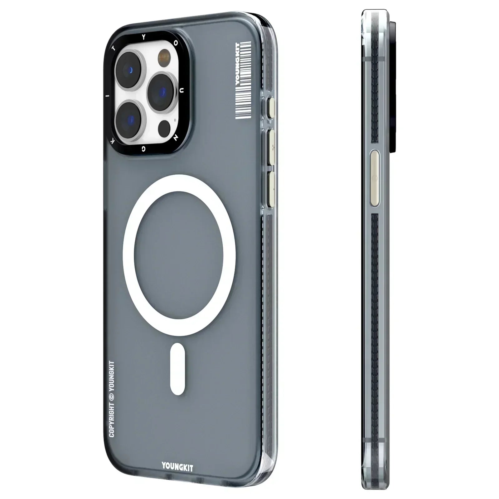 iPhone 12 Case Elegant Clear Hybrid TPU - Acrylic / Montreal - Black