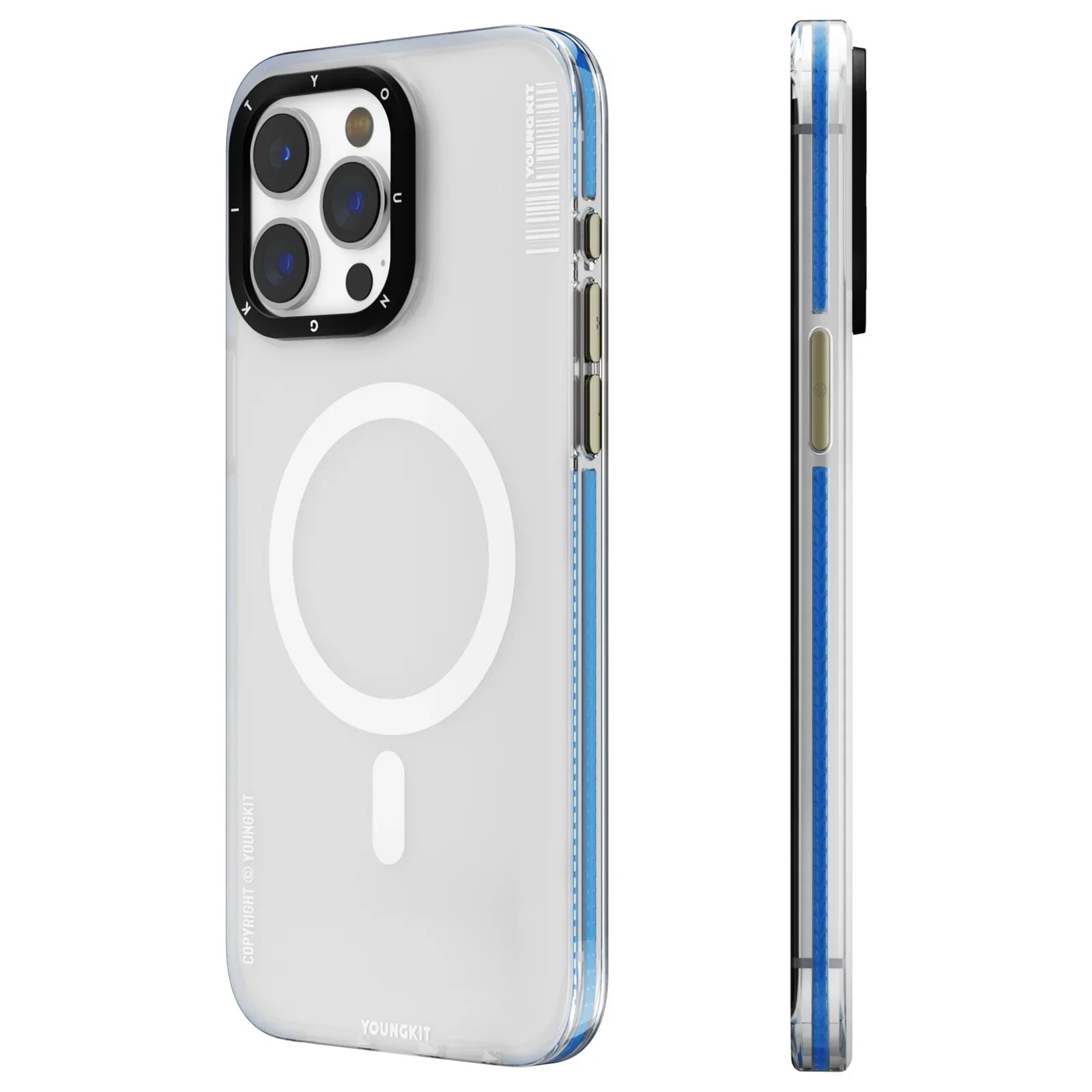 iPhone 13 Pro Max Hülle YOUNGKIT Jane Sand Matte Texture Magsafe / Blue
