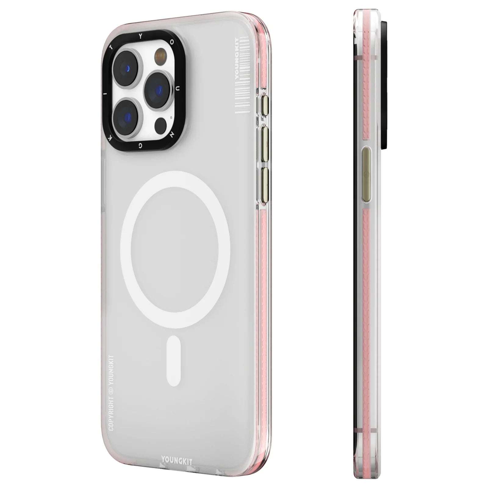 iPhone 15 Pro Max Hülle YOUNGKIT Jane Sand Matte Texture Magsafe / Pink