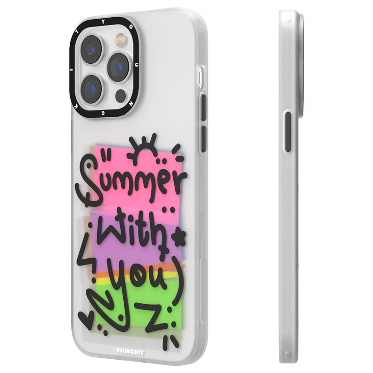 iPhone 14 Pro Hülle YOUNGKIT Summer Wishes / White