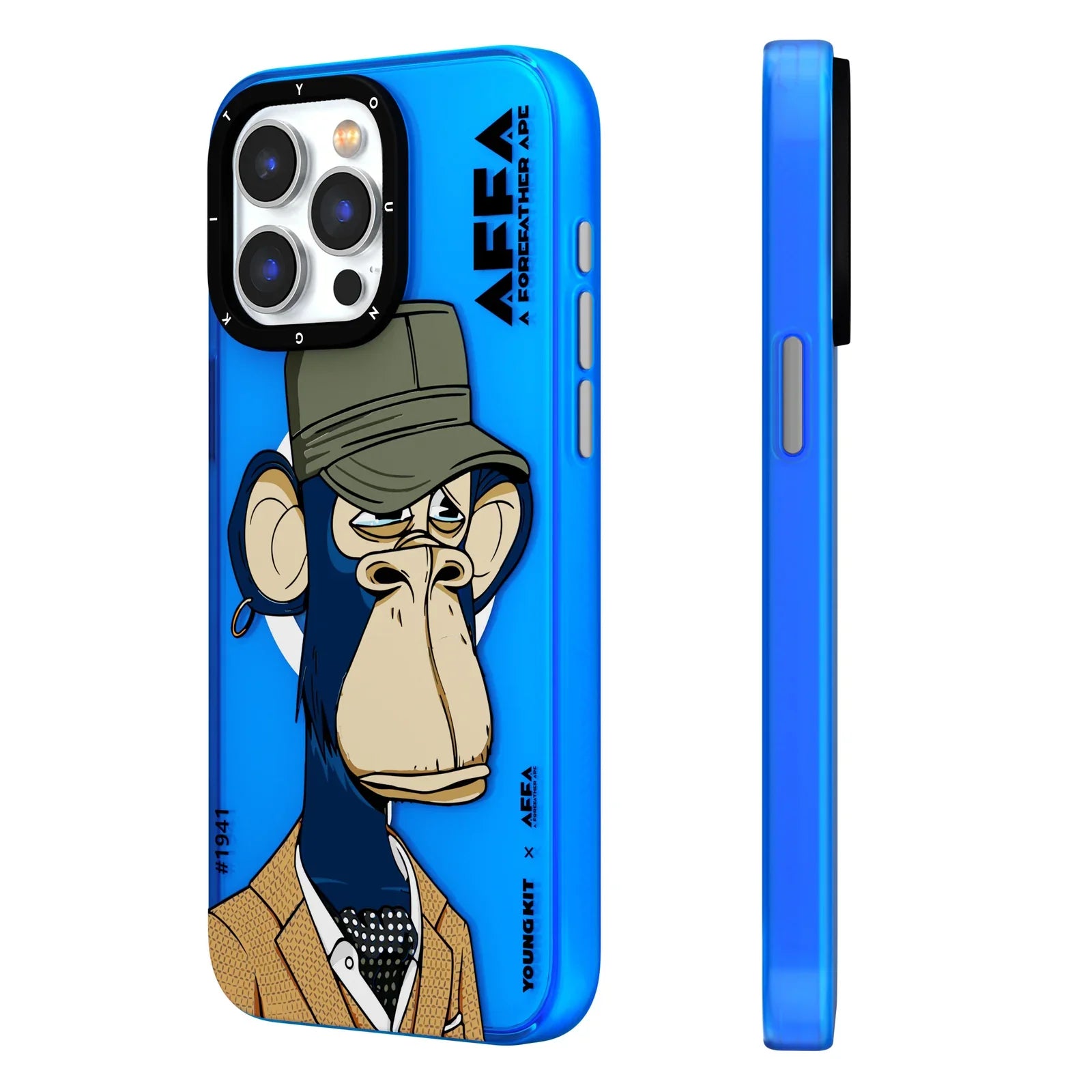 iPhone 15 Pro Hülle YOUNGKIT X AFFA Funny BoredApe @BAYC Magsafe / Blue
