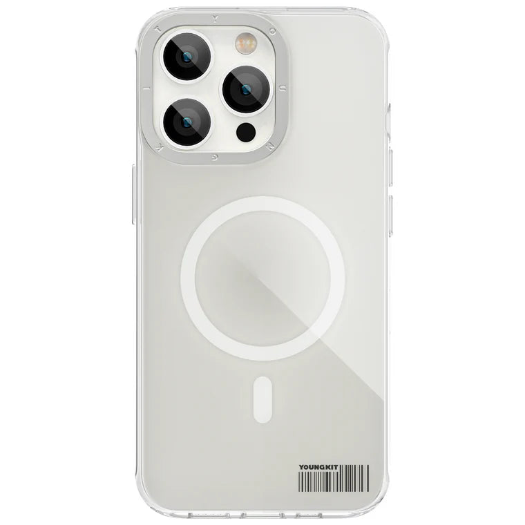 iPhone 14 Hülle YOUNGKIT Transparent Liuli Mirror Magsafe / White