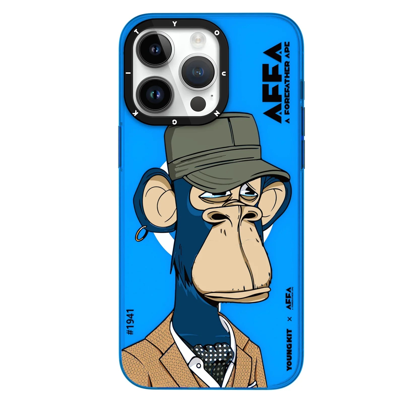 iPhone 15 Pro Hülle YOUNGKIT X AFFA Funny BoredApe @BAYC Magsafe / Blue