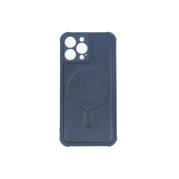 iPhone 14 Plus Hülle PU Leather Shockproof MagSafe Hybrid Case / Bucharest – Blue