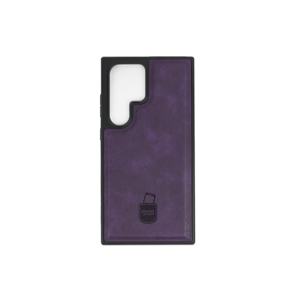 Samsung Galaxy S23 + Hülle und Portemonnaie Set Premium Kunstleder MagSafe / Napoli – Purple