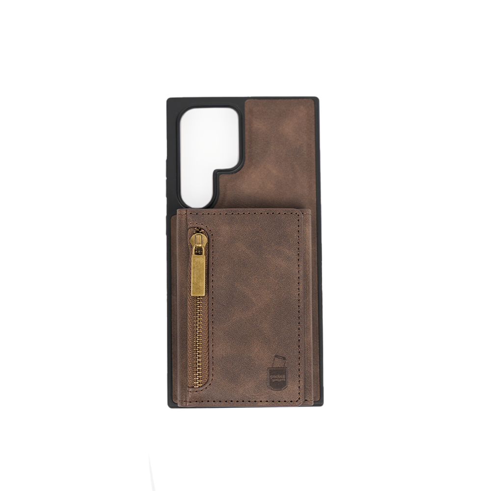 Samsung Galaxy S23 + Hülle und Portemonnaie Set Premium Kunstleder MagSafe / Napoli – Brown