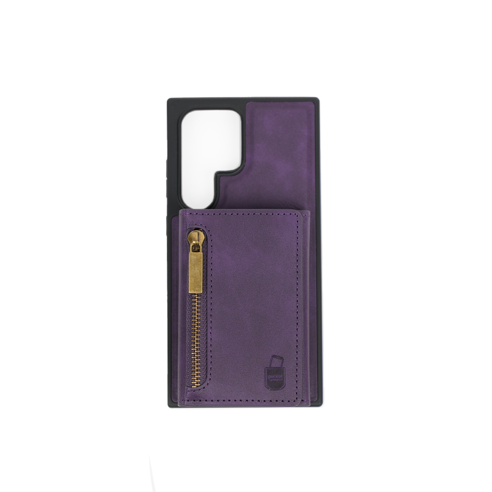 Samsung Galaxy S23 + Hülle und Portemonnaie Set Premium Kunstleder MagSafe / Napoli – Purple