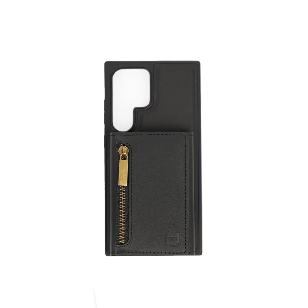 Samsung Galaxy S22 + Hülle und Portemonnaie Set Premium Kunstleder MagSafe / Napoli – Black