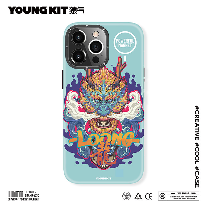 iPhone 12 Pro Max YOUNGKIT Mythical Creatures MagSafe Shockproof Airbags / Loong