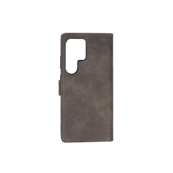 Samsung Galaxy S23 + Flip Cover Case Etui Hülle Premium Kunstleder Magnetisch Kartenhalter / Milano – Gray Samsung