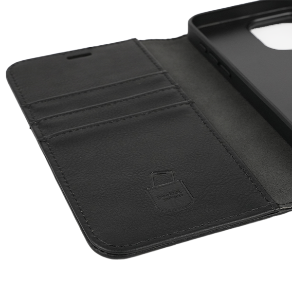 iPhone 12 Etui Hülle Flip Cover Premium Kunstleder Magnetisch Kartenhalter / Milano – Black iPhone
