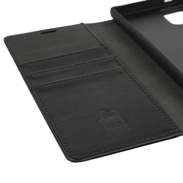 Samsung Galaxy S23 + Flip Cover Case Etui Hülle Premium Kunstleder Magnetisch Kartenhalter / Milano – Black Samsung