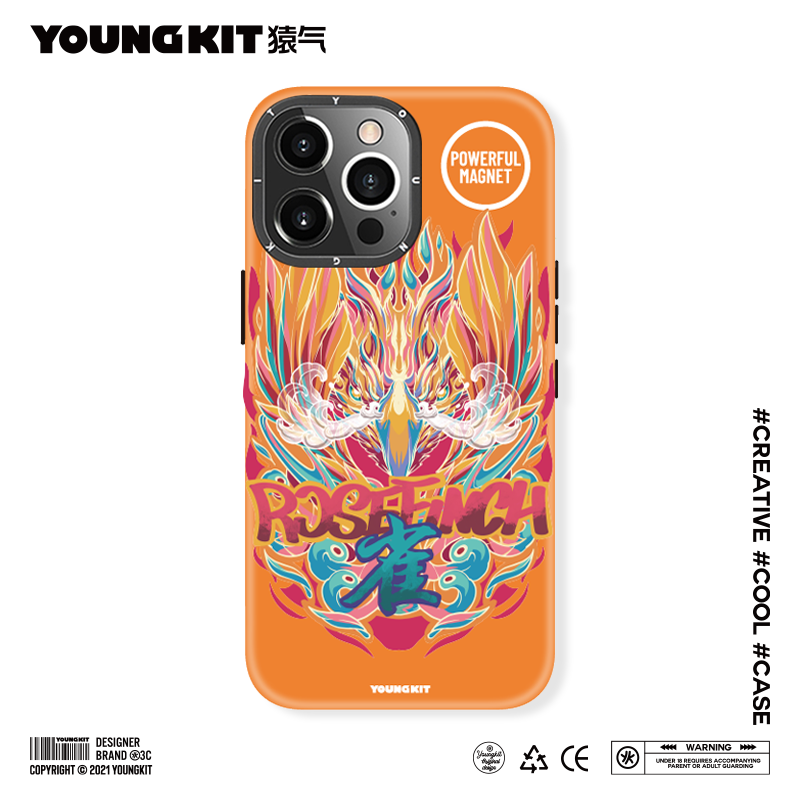 iPhone 12 Pro YOUNGKIT Mythical Creatures MagSafe Shockproof Airbags / Rosefinch