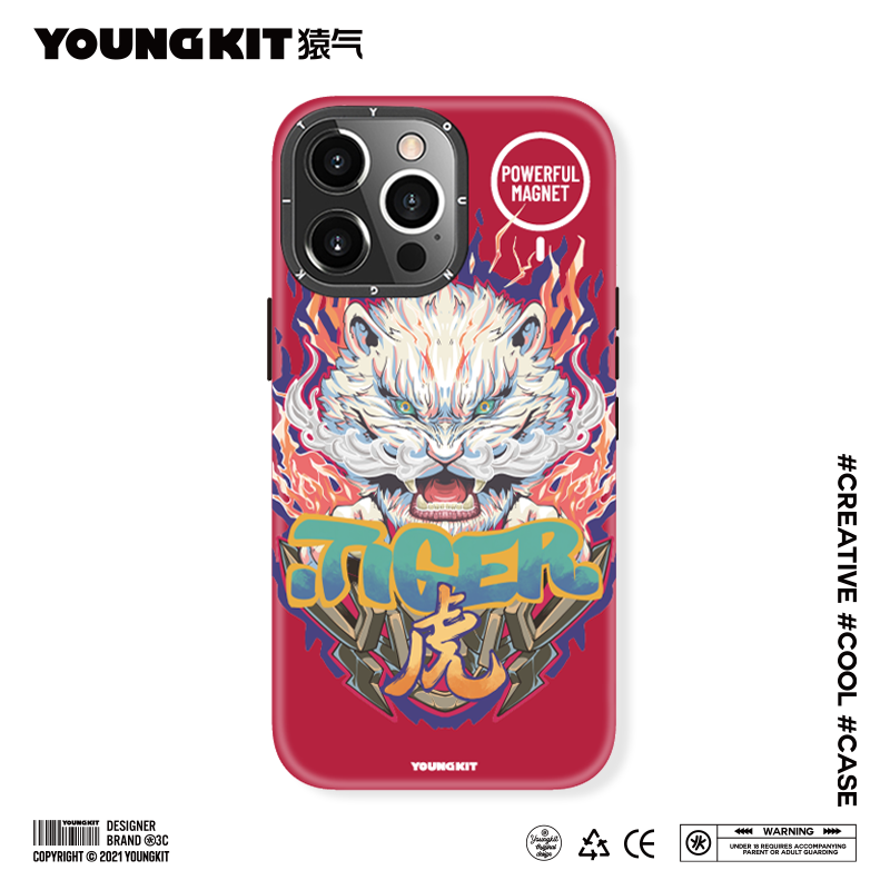 iPhone 12 Pro YOUNGKIT Mythical Creatures MagSafe Shockproof Airbags / Tiger